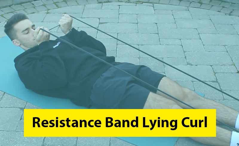 Resistance Band Lying Curl Image