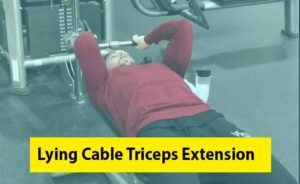 Person doing Lying Cable Triceps Extension Image