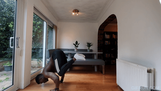 Frog Stand to Handstand GIF