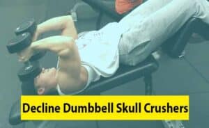 Picture for a Men Doing Decline Dumbbell Skull Crushers