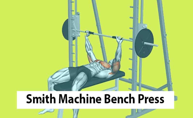A Strong Man Doing Smith Machine Bench Press