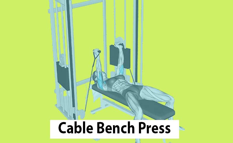 A Women Doing Cable Bench Press