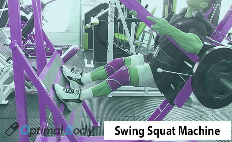 Man Using Swing Squat Machine