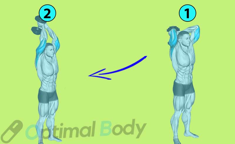 How To Do Standing Overhead Dumbbell Tricep